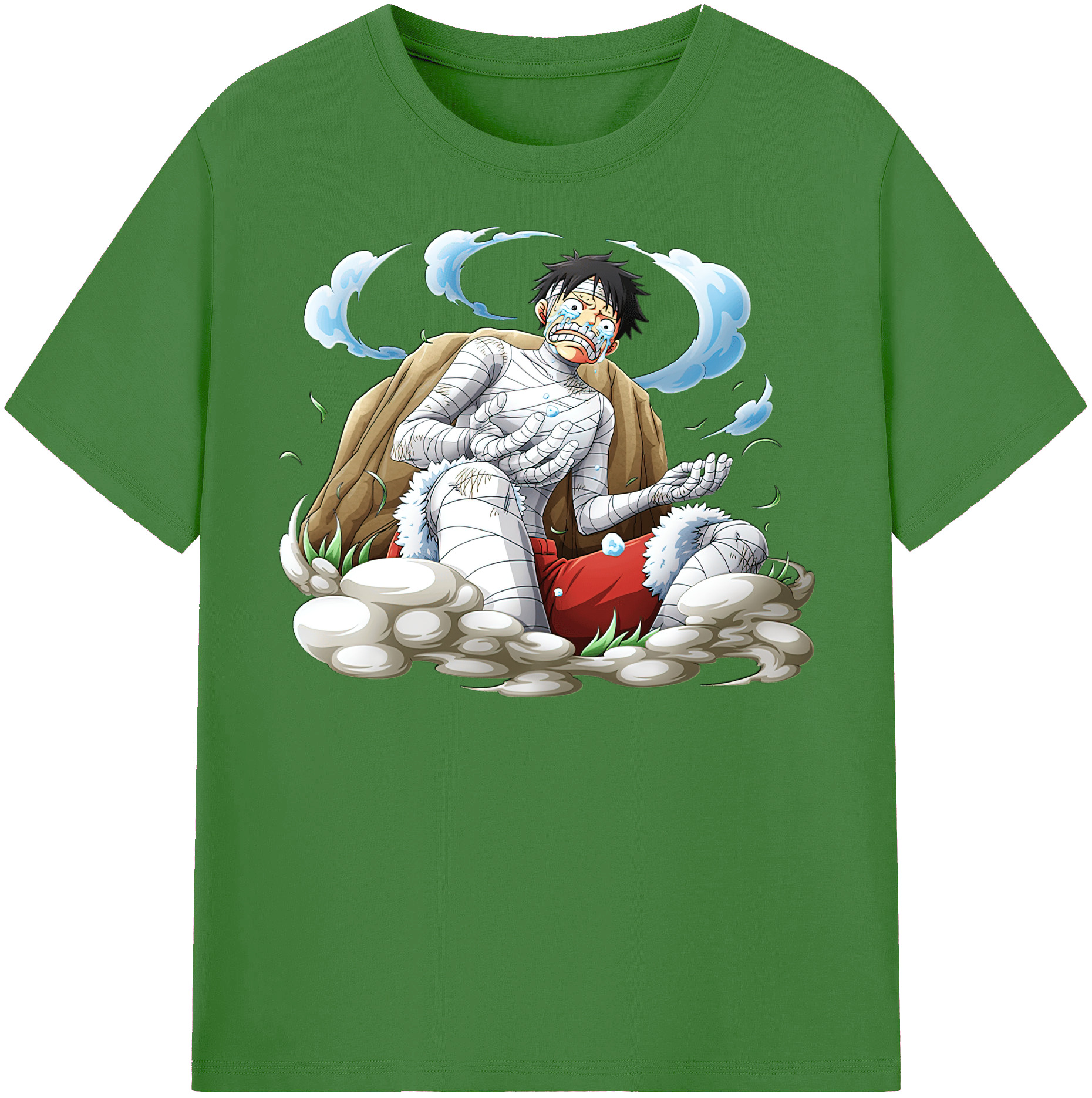 ワンピース モンキー・D・ルフィ ONE PIECE Monkey D. Luffy レディースカジュアルプリントTシャツ（綿100％）
